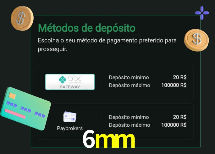 O cassino 6mm oferece uma grande variedade de métodos de pagamento